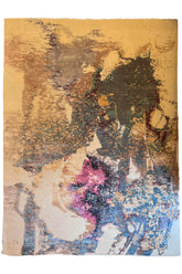 #6521 CLA 122 Modern multi color 60% bamboo silk & 40% wool